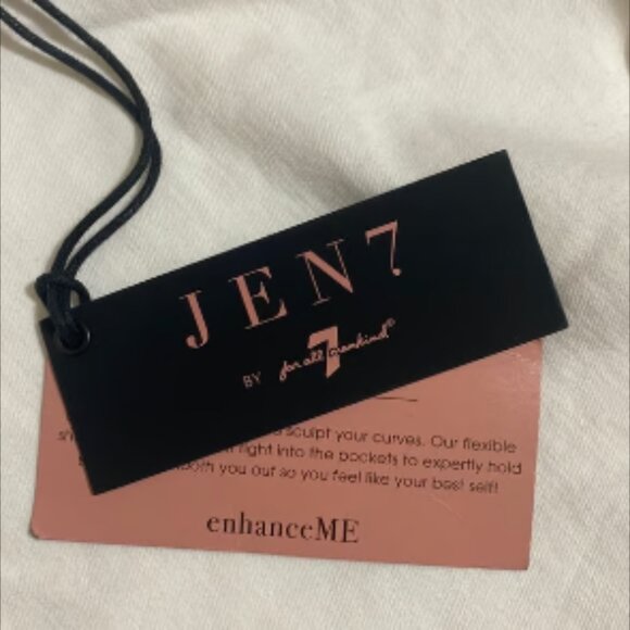 JEN7 by 7 for All Mankind Women's Straight Crop & Roll White Denim Jeans Size 14 - Picture 8 of 8